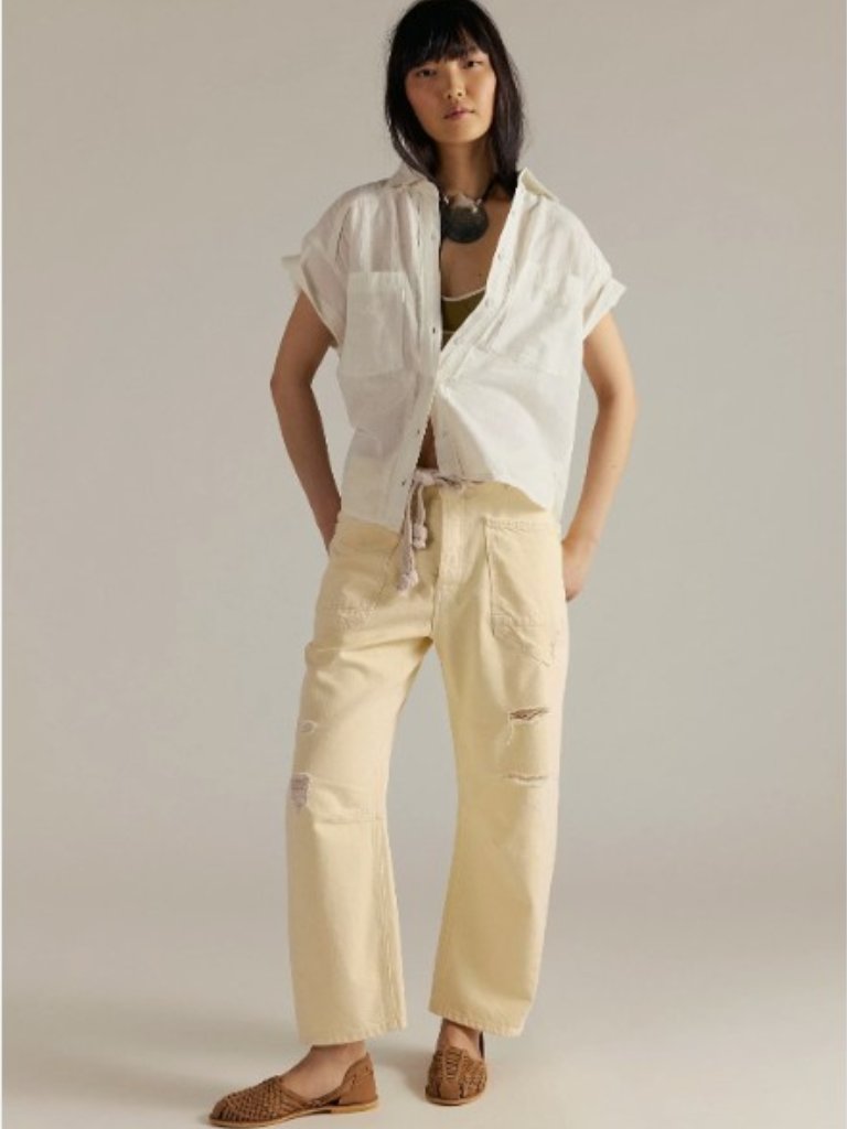Free People We The Free Moxie Pull-On Barrel Jeans